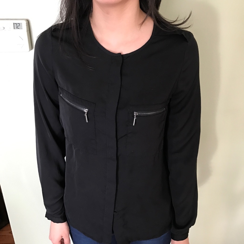 Silky Button Up Top
